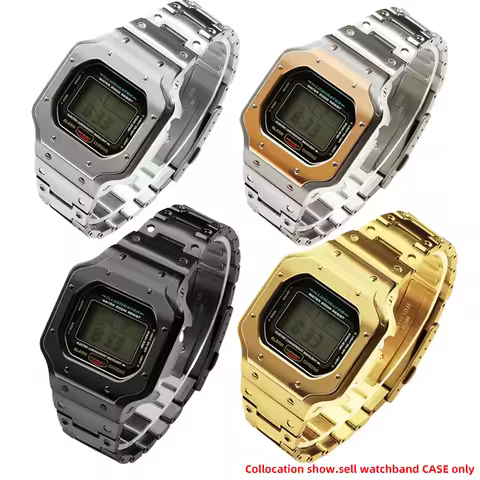 ‌Solid Stainless Steel Case watchband Bracelet For Casio GShock 3229 DW5600 GW-B5600 bezel Modified 