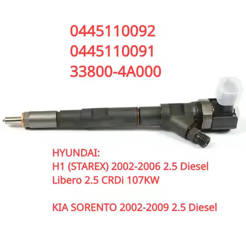 0445110092 33800-4A000 New Diesel Fuel Injector For HYUNDAI H1 STAREX / KIA SORENTO 2.5 CRDi 2002-