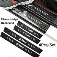 4-Piece Set: Newly Designed Thickened Carbon Fiber Door Sill Guards for BMW E3 E9 M4 M6 M5 Z4 Z3 X7 