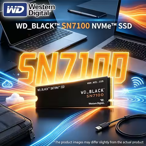 WD BLACK SN7100 SSD M.2 2280 NVMe High Speed 6900MB/s PCIe 4.0 Gaming Drive Works Internal Solid Sta