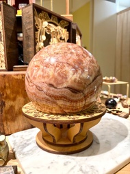 一圖一物 紅紋石 巨型水晶球 晶石擺件 家居擺設 風水 一圖一物