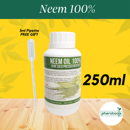 Pherotools NEEM OIL 100% (250ml / 1L) (Pure Cold Pressed Neem Oil) (300ppm) Minyak Neem Garden Organ