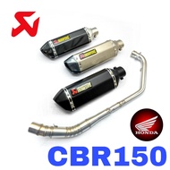 Exhaust Honda CBR150R Full System Piping Stainless Steel Akra Long Muffler Accessories Ekzos Manifol