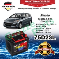 Münster Robust MF CMF 75D23 | 75D23L (60AH) Car Battery Bateri Kereta for Mazda 5 M5 CW 2010-2015 ( 