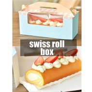 5pcs (23cm) swiss roll box - log cake box 3 cavity cupcake box