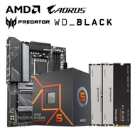 【重磅價】AMD【6核】Ryzen5 7600+技嘉 B650 AORUS ELITE AX V2+Acer Predator Pallas II DDR5-6000 16G*2(銀)+WD_BLACK SN850X 1TB