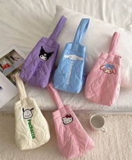 kuromi 收納袋 水桶包 刺繡 手提袋 送禮 生日禮物 環保袋 手挽袋 雜物袋 旅行袋 實用袋 多用途袋 布丁狗 布甸狗 pompompurin 卡通 公仔 pc狗 pochacco 帕恰狗 水怪