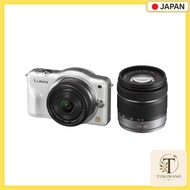 【 Used 】 Panasonic LUMIX GF3 Mirrorless Camera Double Zoom Kit, Shell White, DMC-GF3W-W