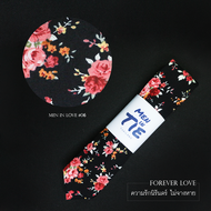 Men in Tie เนคไทลายดอกไม้ vintage wedding style ขนาด 6 cm แบบผูกเอง