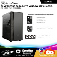 SilverStone CPU CASE FARA B1 TG Window ATX Chassis - Black [1 x 120mm fans included] Tower Case SST-