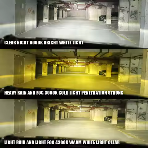 2X Led 3 Color H7 H4 H11 H8 H1 9005 9006 55W Led Car Headlight Bulbs for bmw e90 e30 f10 audi audi a