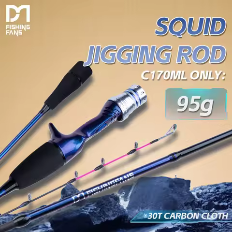 FISHINGFANS Squid Jigging Rod 30T Carbon Cloth Cuttlefish 170cm ML Casting Squid Boat Webfoot Sea Fi