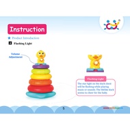 Stacking Rainbow Duck/ shape and size sorter game / musical toys/ iq development toys/ educational t