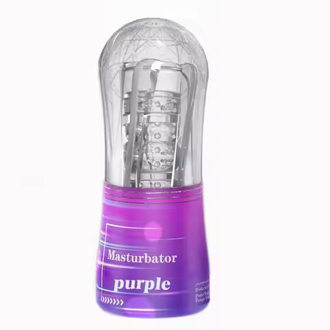 Realistic Transparent Silicone Pocket Pussy Vacuum Cup Male Masturbator Portable Endurance Training