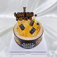 威士忌 酒桶 生日蛋糕 造型 送禮 甜點 蛋糕 父親節 6 8吋 面交