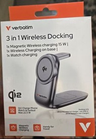 Verbatim 3合1 無線充電座 磁吸充電 15W