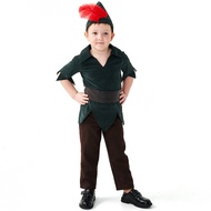 Umorden Child Kids Fairy Tales Robin Hood Peter Pan Costume For Boys Halloween Purim Fancy Dress 4-6