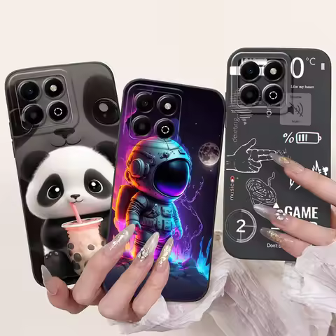 For Huawei Honor X6b JDY-LX1 4G Case Liquid Silicone Soft TPU Back Cover HonorX6b Phone Funda Gothic