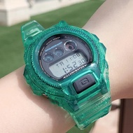 ❧for Casio g shock DW-6900 6600 6930 3230 Watch Accessories Strap+Case High Quality Clear Silico ☜7