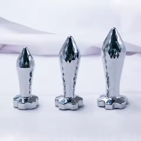 1pcs, Metal New crystal anal plug, Gem base butt plug, Adult masturbation sexual wellness, Stimulato