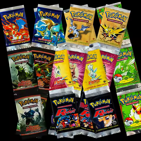 Pokemon Booster Packs Proxy Game DIY Cards PTCG 1st EditionBase Set Fossil Jungle Neo Destiny N4 Tea
