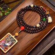 超級美貨 唐卡手繪前世今生項鏈 搭配108顆沉香佛珠項鏈 精品貨