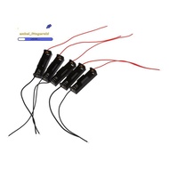 5pcs 15.2cm Wire Pipe Plastic 1 x 1.5V AAA Battery Storage Case Holder Black