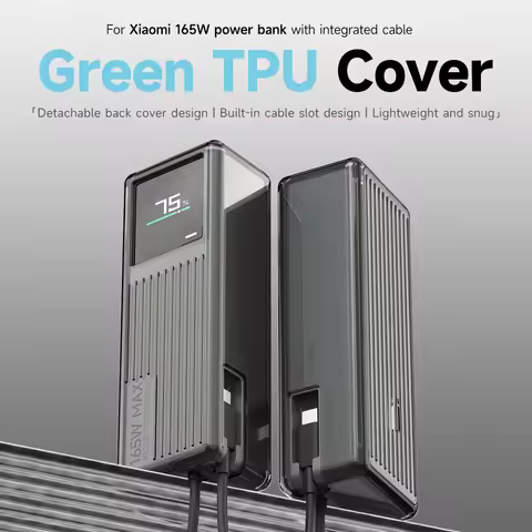 TPU Case Cover for Xiaomi 165W Power Bank Anti-Scratch Shockproof Protective Shell for Xiaomi 10000m