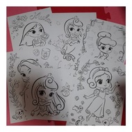 【全新】6張25 迪士尼公主圖畫紙 紙張加厚版（本頁商品湊到300元及超過，賣貨便免運費）