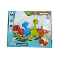 เด็ก DIY DIY ไดโนเสาร์ของเล่นเด็กแม่เหล็กประกอบ Disassembly Assembly Tyrannosaurus Rex ไฟฟ้ามูลค่าสู
