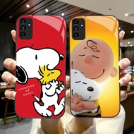 YS-86 Snoopy HD Glass Casing for Samsung A05S A35 A55 A24 A14 A15 A04S A34 A25 M15 A54 S21 FE Plus U