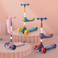 2-in-1 Kick Scooter for Kids,Height Adujustable Scooter with Foldable Seat