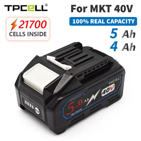TPCELL 40V 4AH/5AH For Makita 40V 21700 Battery Power Tools Li-ion Replacement for 40 V Screwdriver 