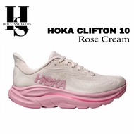 H0ka One One Clifton 10 Road Running Shoes - Rose Cream