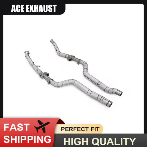 ACE for Mercedes Benz CLS63 5.5T High Flow Catted/Catless Downpipe with Heat Shield SUS304 Exhaust S