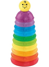 Fisher-Price Baby Stacking & Nesting Stack & Roll Cups, Set of 10 Multi-Color Toys for Infants and T