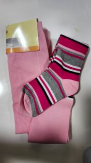 全新Chickeeduck 女童粉色褲襪