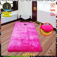 Plain Rasfur Fur Prayer Rug 115x65x2.5cm / premium prayer mat / Kaaba motif / non-slip