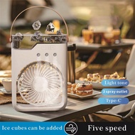 Portable Air Conditioner, Desk Fan With 5 Speeds And 3 Misting Nozzles, 200ml Water Tank, Can Be Use