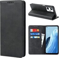 OPPO Reno7 A OPG04 ケース オッポ oppo reno7 a 手帳型 opg04 カバー oppo reno7 a opg04 手帳ケース oppo reno7 a case 合成皮革 財布型 カード収納 ベルトなし マグネット スタンド 5色 ブラック 送料無料