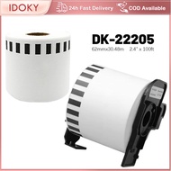 IDOKY DK-22205 Label Thermal Sticker Continuous Paper for Brother QL-700/720NW/1050/TD-2130N/TD-4000