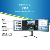 PRISM+ X490 | 49" 144Hz HDR400 Super Ultrawide DFHD Curved 32:9 [3840 x 1080] FreeSync Gaming Monito