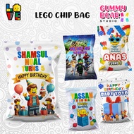 ❤ Siap 2 Hari ❤ Lego Party Chip Bag/Birthday Goodies Bag/Lego Goodies Bag