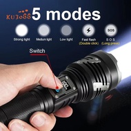 Lanter Lamp 2025 XHP360 Most Powerful LED Flashlight USB Rechargeable 26650 Ultra  Light 26650 Batte