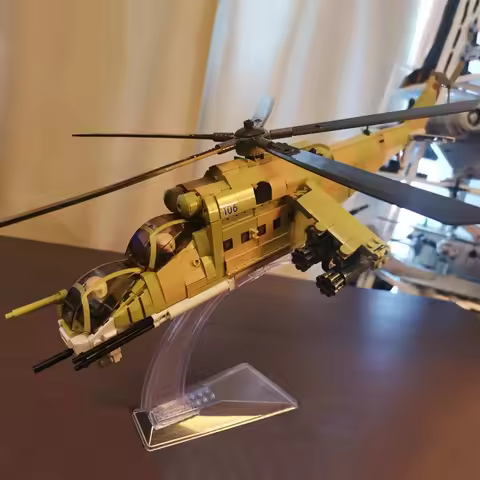 MOC Air Force MI-24S Armed Transport Helicopter Building Blocks BMP-2MS Tank Model Bricks WW2 Soldie