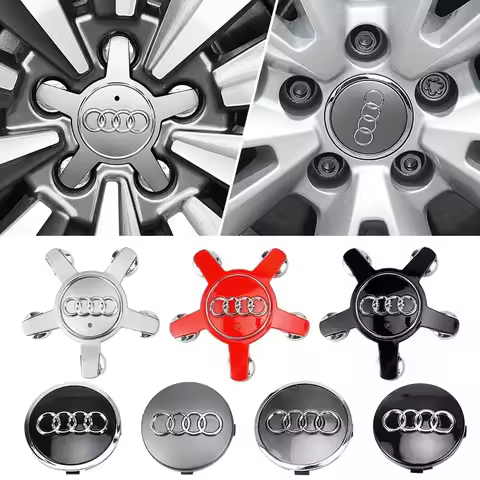 4pcs 60mm 61mm 68mm 69mm Audi Hub Caps Car Wheel Center Caps For Audi A1 A2 A3 A4 A5 A6 A7 A8 S3 S6 