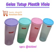 4pcs Viola Tumbler Plastic Lids Size L 600ml
