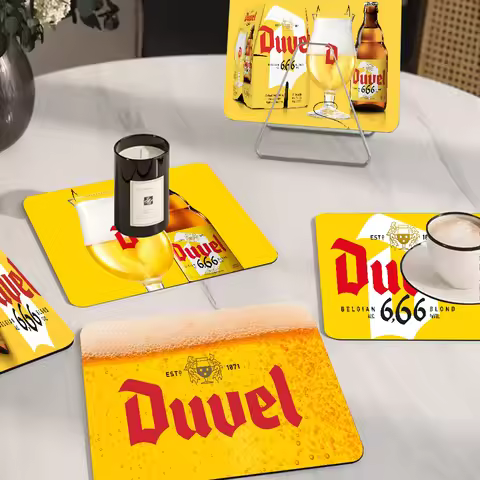 Duvel Beer Printed Dish Drying Mat Super Absorbent Coffee Drain Pad Tableware Quick Dry Rug Kitchen 