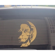 Vayuputhra Hanuman Car Sticker gold Colour Vinyl/ Hanuman Car sticker for window