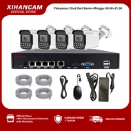 XIHANCAM 4MP Paket CCTV POE 4 Channel 4 Kamera 2K Paket NVR POE 5MP Kamera CCTV Komplit Siap Pasang